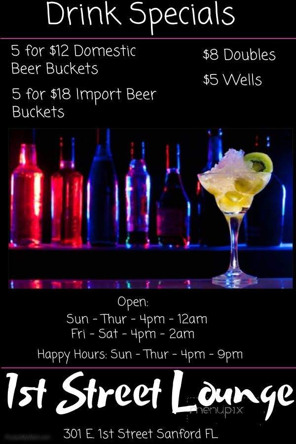 1st Street Lounge - Sanford, FL menu_pic