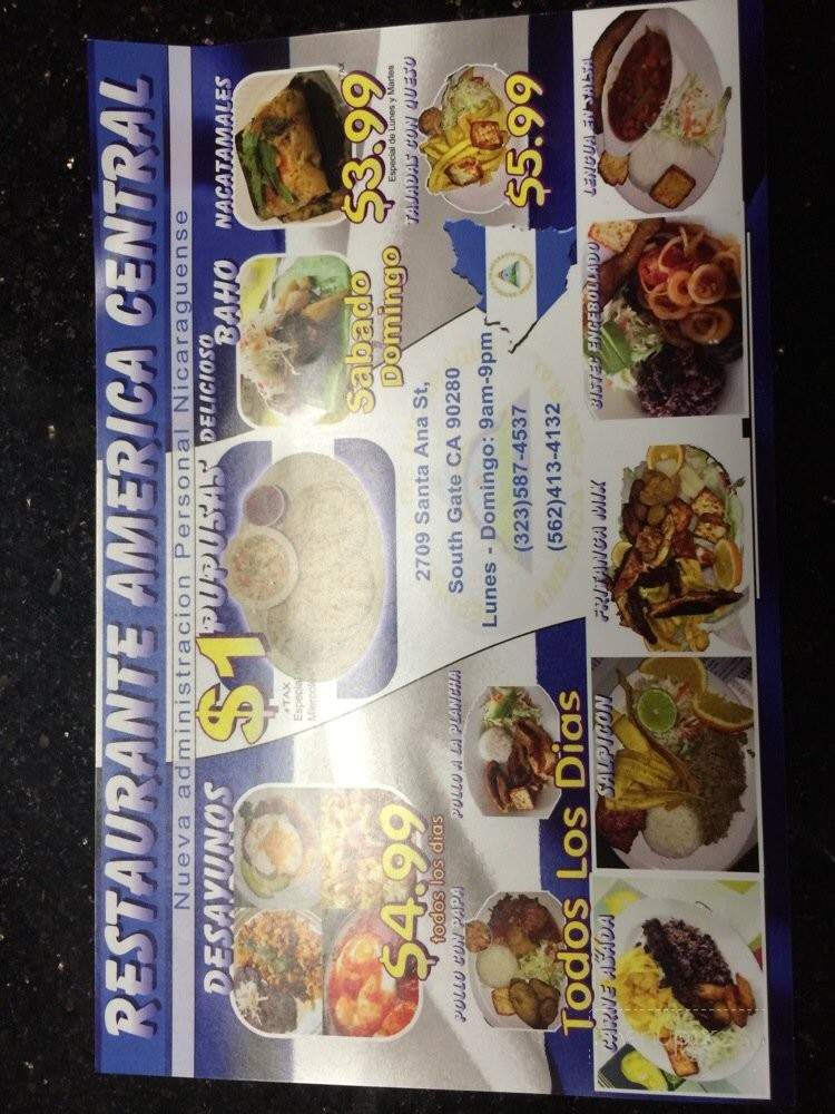 America Central - South Gate, CA menu_pic