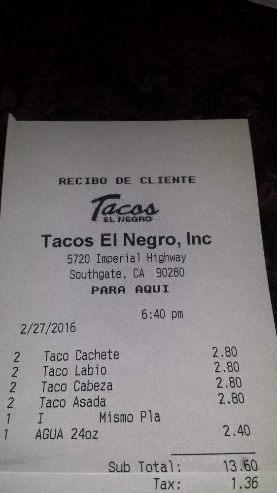 /250831638/Tacos-El-Negro-Los-Angeles-CA - Los Angeles, CA