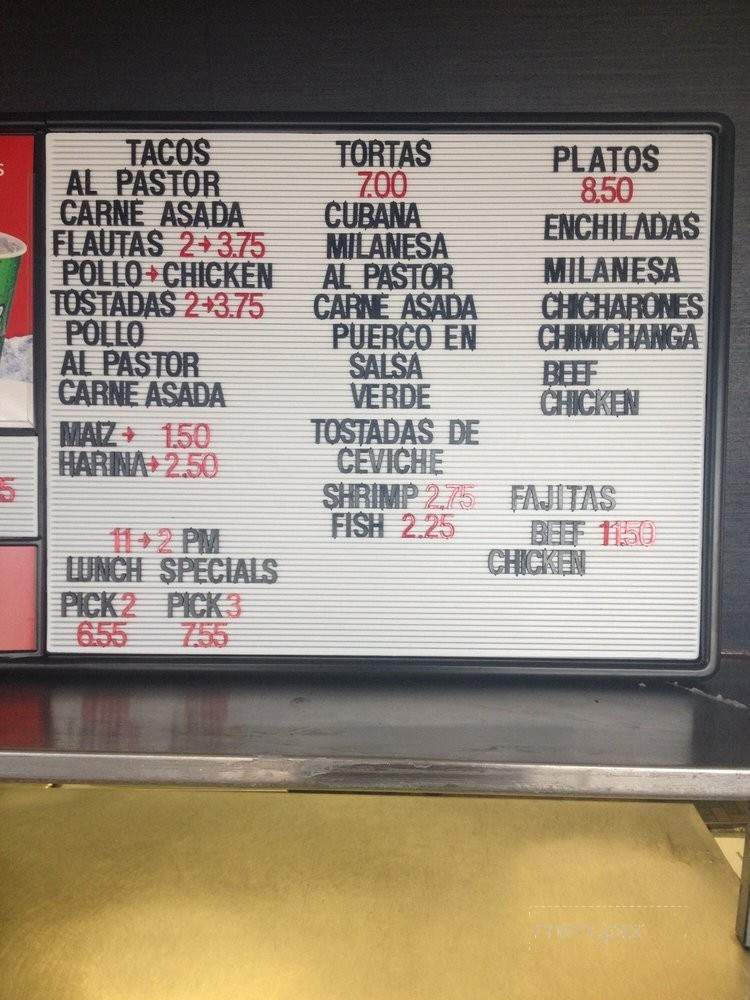 TLT Antojitos - Abilene, TX menu_pic