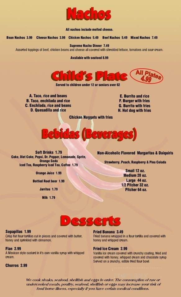 Don Nachos Mexican Restaurant - Akron, OH menu_pic