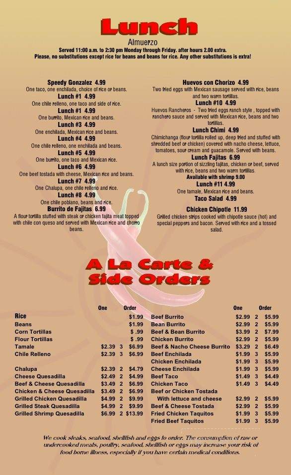 Don Nachos Mexican Restaurant - Akron, OH menu_pic