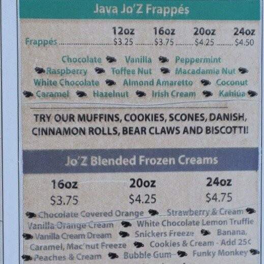 Java Jo'z - Greensboro, NC menu_pic