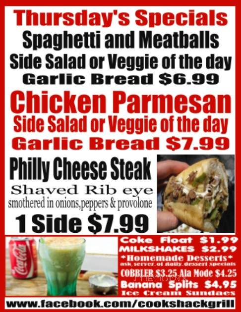 The Eatery Cook Shack Grill - Silver Springs, FL menu_pic