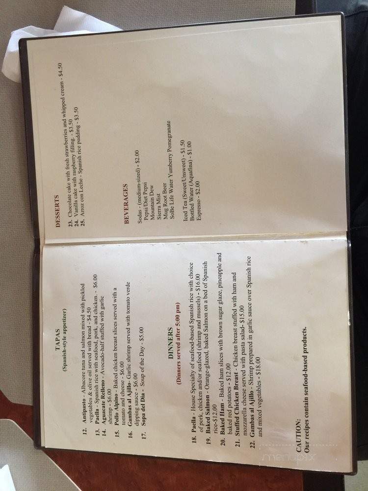 La Tasca Cuisine From Spain - High Springs, FL menu_pic