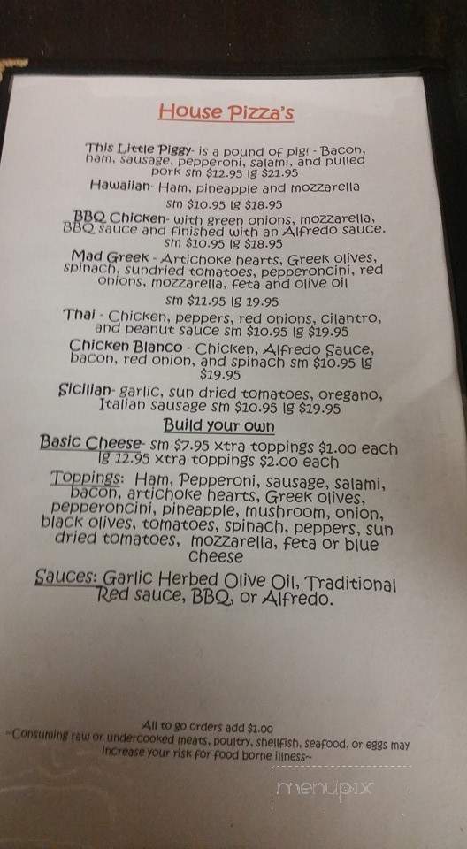 Evelyn's Tavern - Clearlake, WA menu_pic