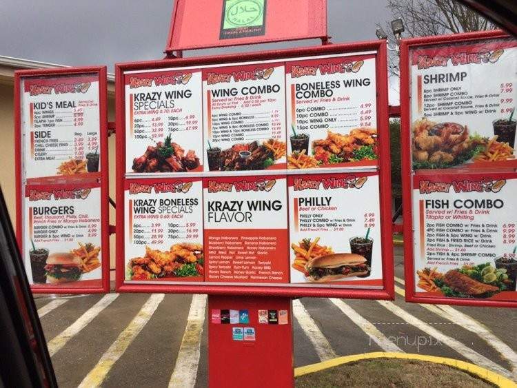 Krazy Wing & Oven Pizza - Atlanta, GA menu_pic