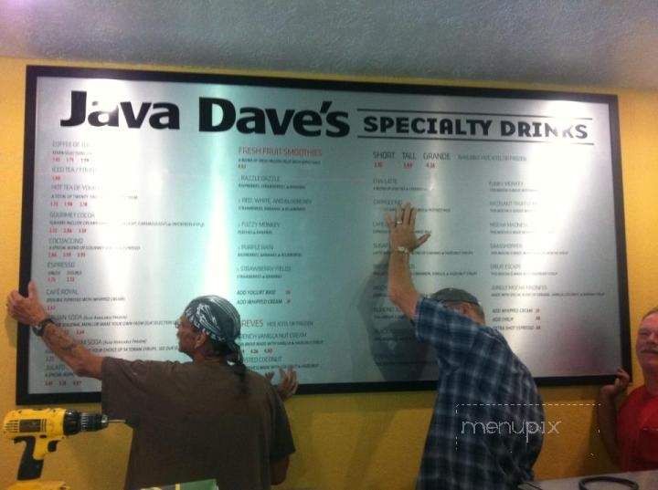 Java Dave's Coffee - Oklahoma City, OK menu_pic
