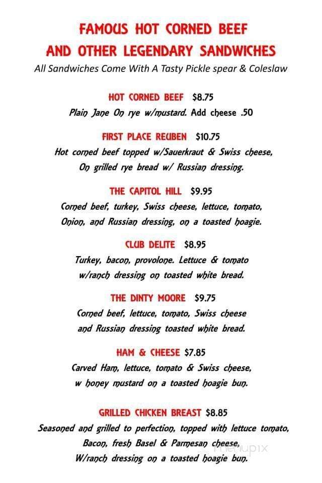 The Place In the Placer - Helena, MT menu_pic