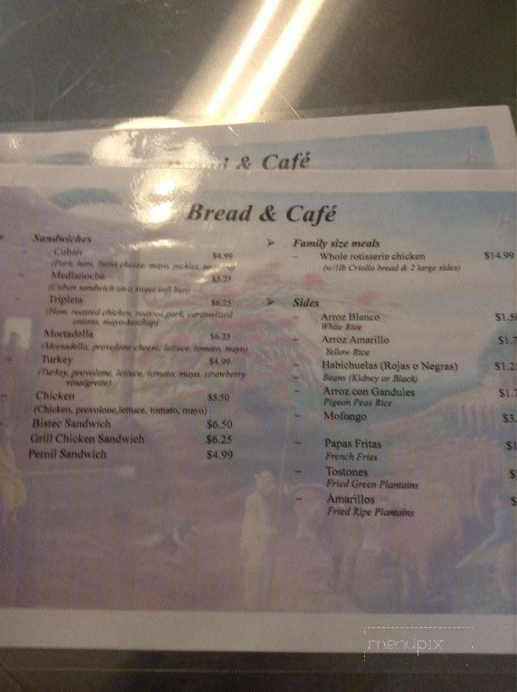 Bread and Cafe - Longwood, FL menu_pic