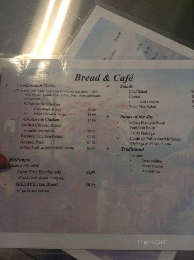 Bread and Cafe - Longwood, FL menu_pic