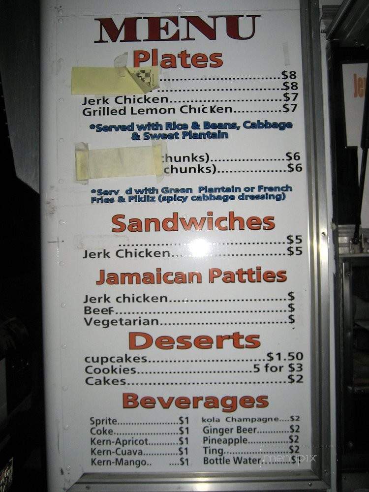 Tropical Food Truck - Los Angeles, CA menu_pic