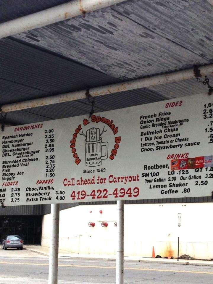 Lima Avenue Rootbeer Stand - Findlay, OH menu_pic