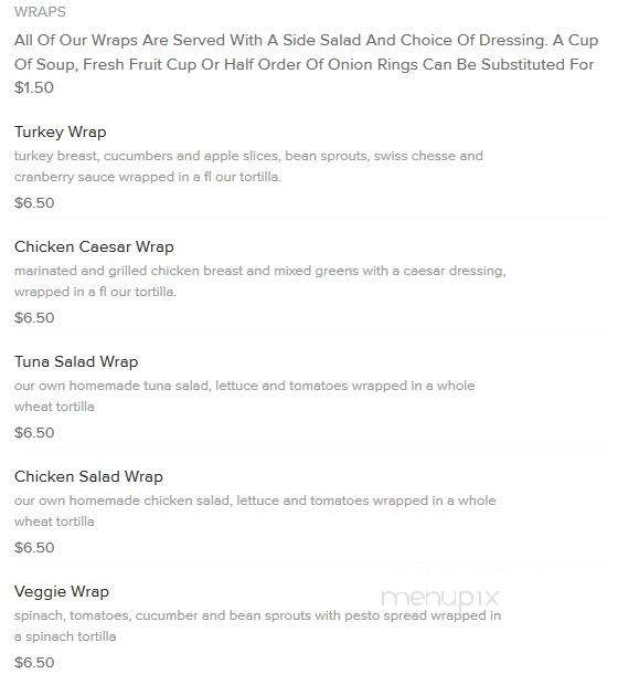 Fresh Start Diner - Toledo, OH menu_pic