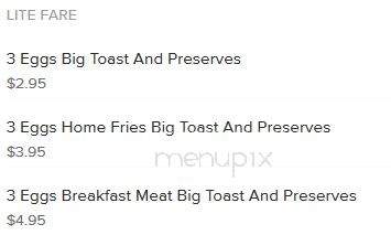 Fresh Start Diner - Toledo, OH menu_pic