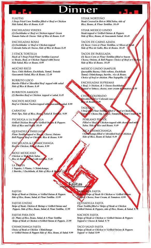 Mexico Lindo East - Morristown, TN menu_pic