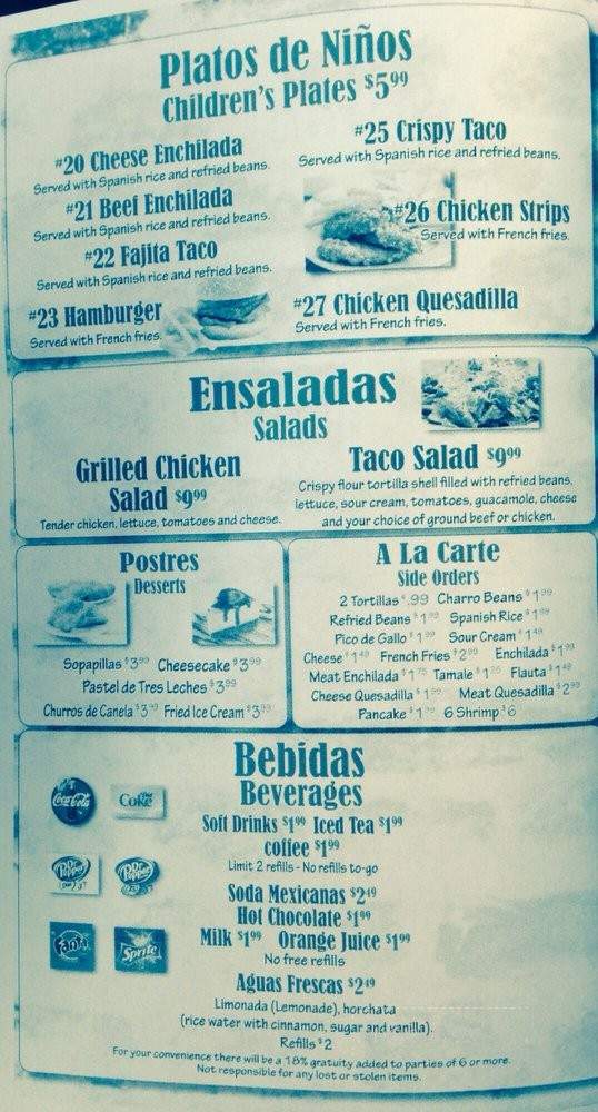 Taqueria Jalisco - Midland, TX menu_pic