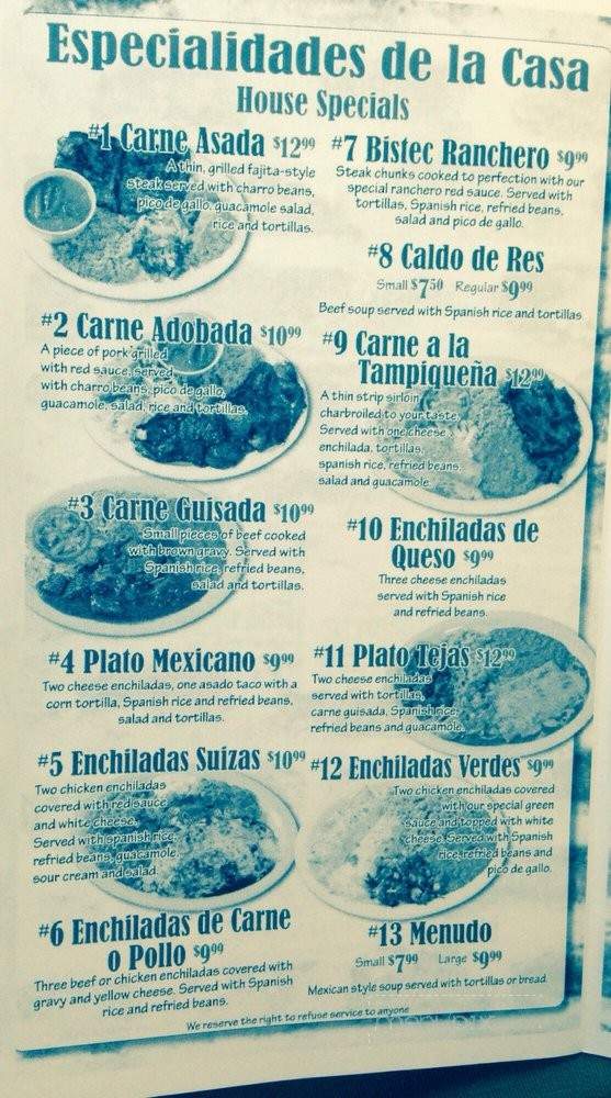 Taqueria Jalisco - Midland, TX menu_pic