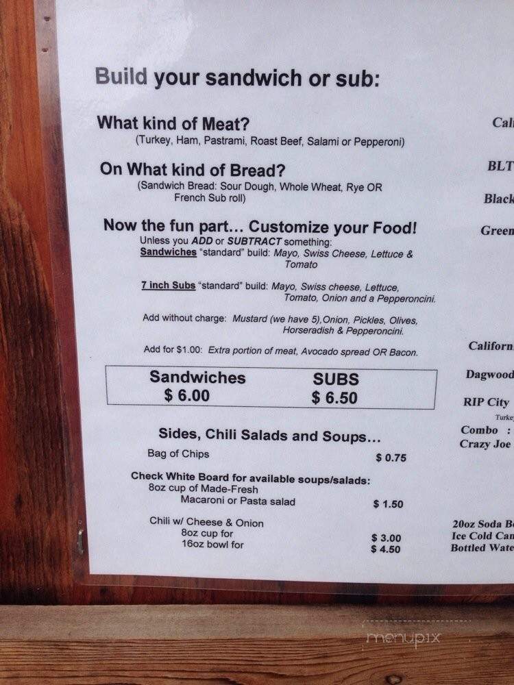 Sandwich Depot Deli - Portland, OR menu_pic