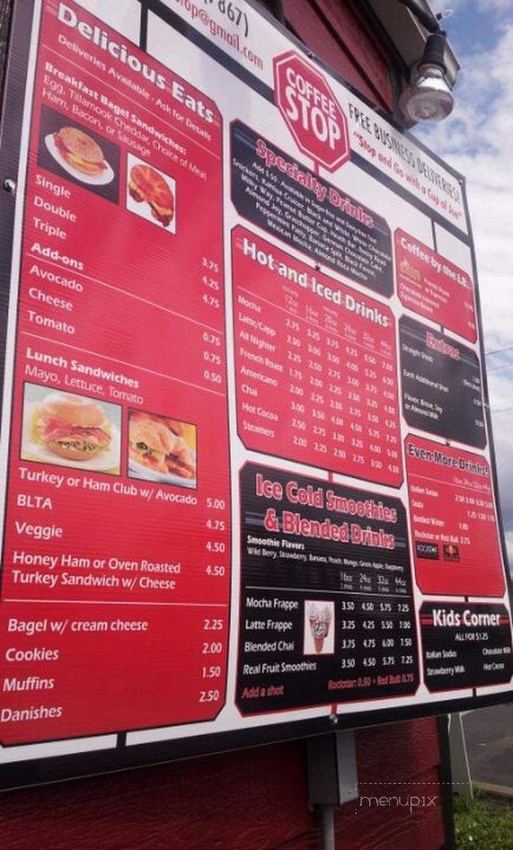 Coffee Stop - Woodburn, OR menu_pic