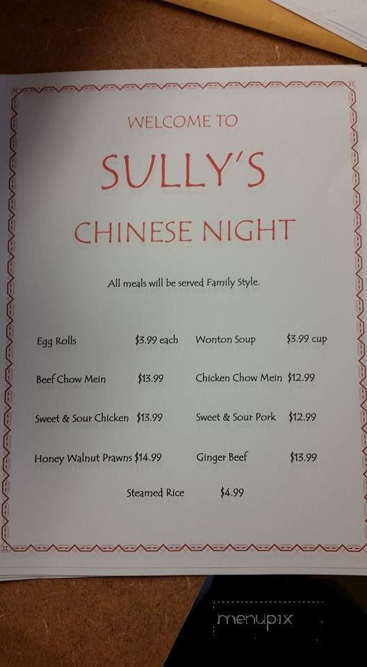 Sully's - Loomis, WA menu_pic
