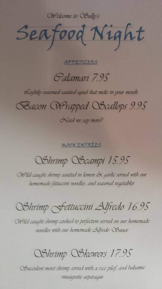 Sully's - Loomis, WA menu_pic