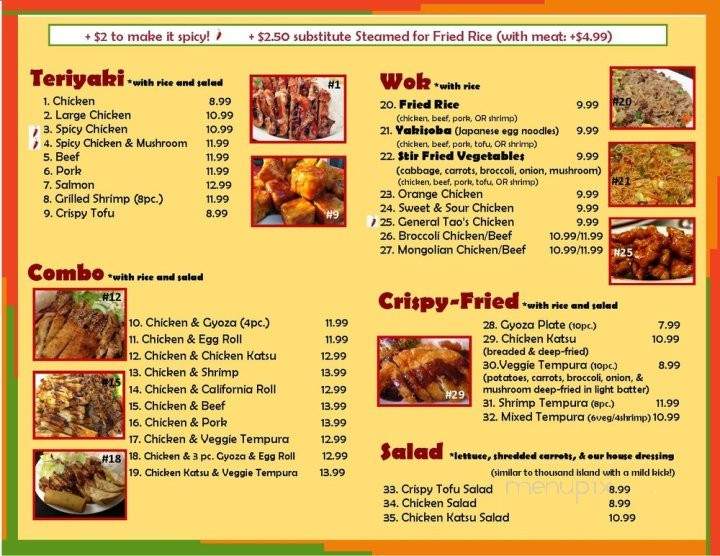 C's Teriyaki - Bingen, WA menu_pic