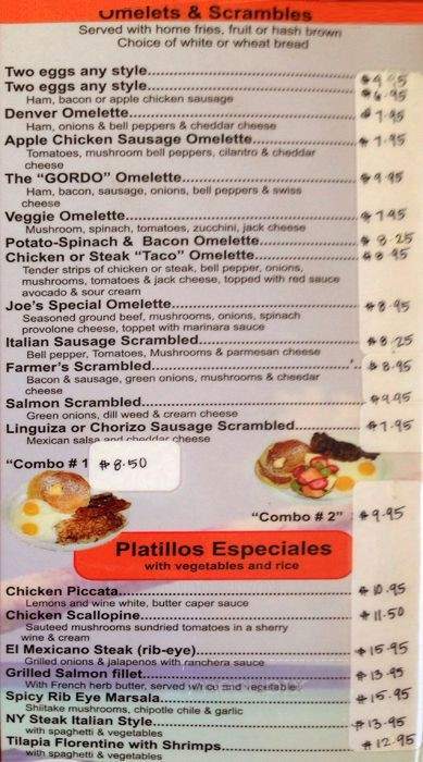 Hornitos Cafe - Oakland, CA menu_pic