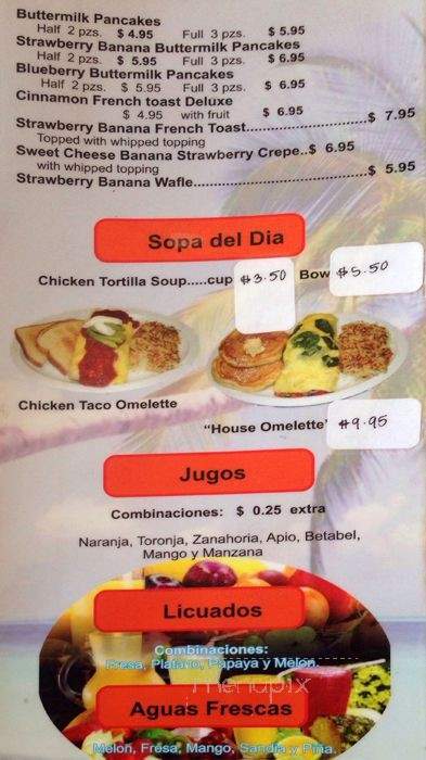 Hornitos Cafe - Oakland, CA menu_pic