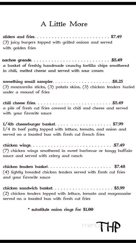 The Hitching Post Saloon - Oxford, OH menu_pic