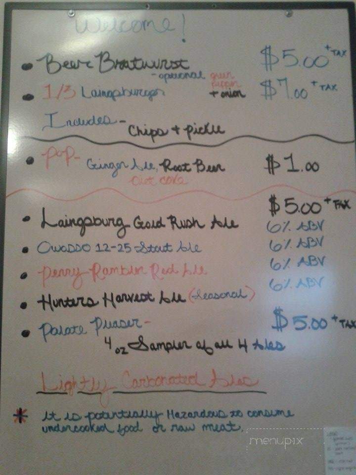 Outpost Brewery - Laingsburg, MI menu_pic