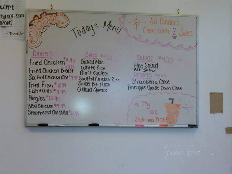 Soulicious - Schenectady, NY menu_pic