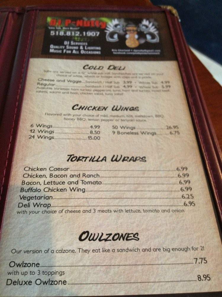 Owl's Nest Pizza And More - Chateaugay, NY menu_pic