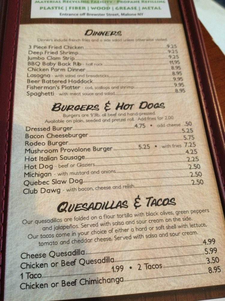 Owl's Nest Pizza And More - Chateaugay, NY menu_pic