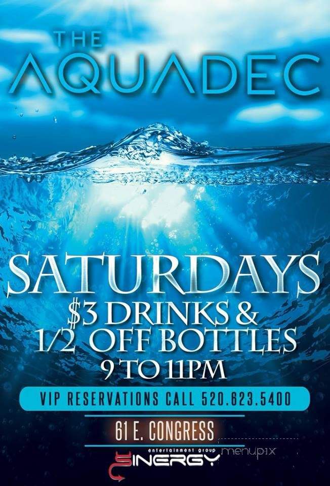 The Aquadec - Tucson, AZ menu_pic