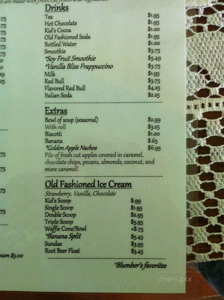 Blumb Bakery - Redding, CA menu_pic