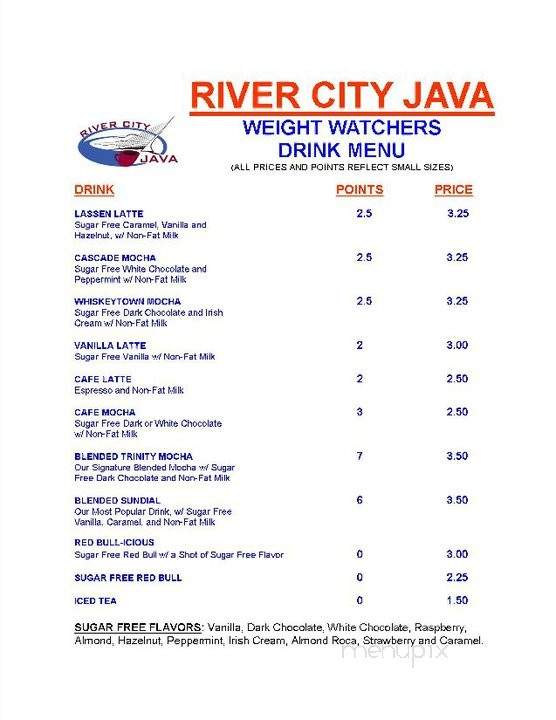 River City Java - Redding, CA menu_pic