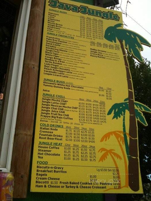 Java Jungle - Bend, OR menu_pic