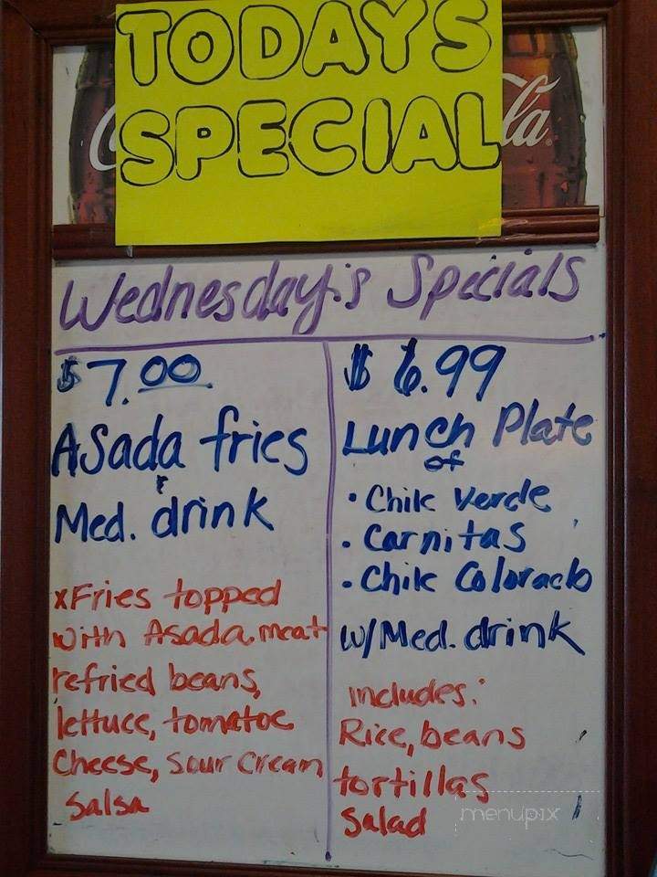 Cobian's Taqueria - Sanger, CA menu_pic