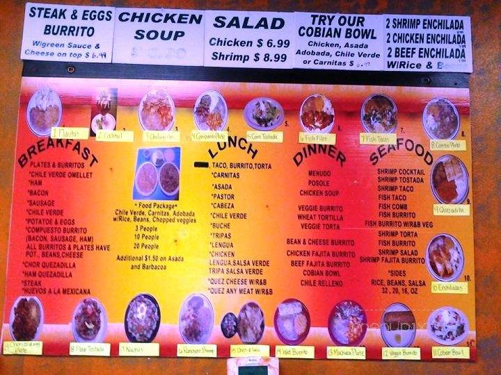 Cobian's Taqueria - Sanger, CA menu_pic