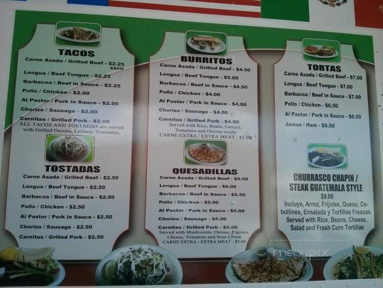 Tacos Y Antojitos Emanuel - West Palm Beach, FL menu_pic