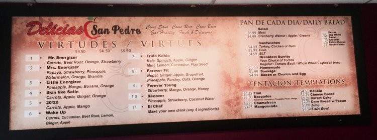 Delicias San Pedro - Hawaiian Gardens, CA menu_pic