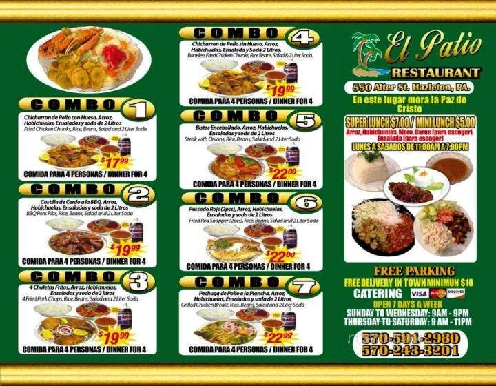 El Patio - Hazleton, PA menu_pic