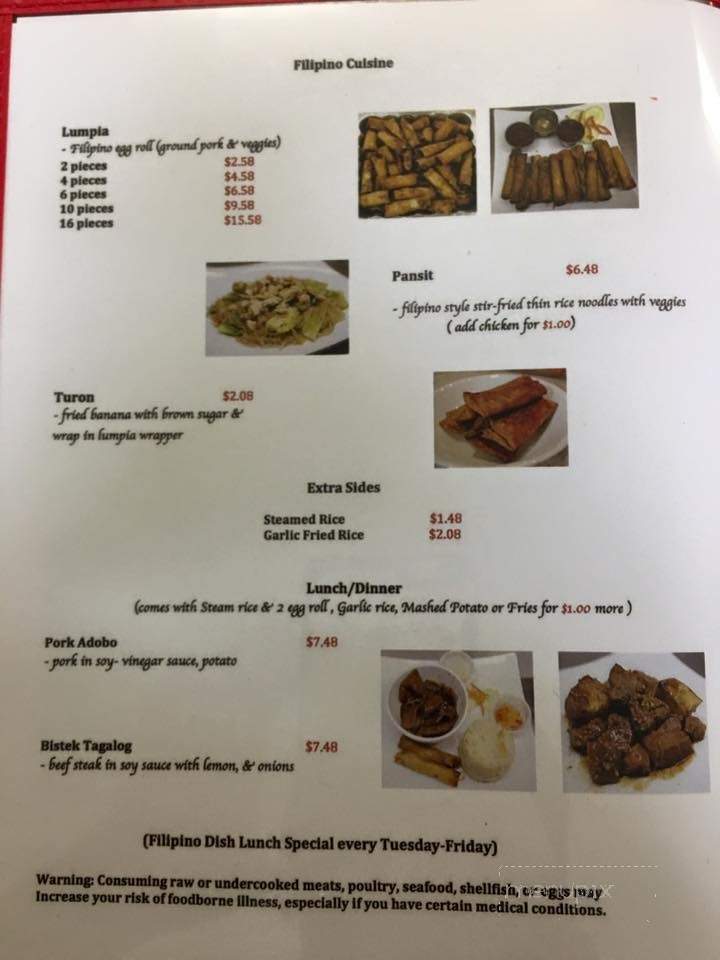 JQ's Fil-American Diner - Duncan, OK menu_pic