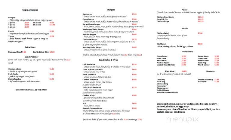 JQ's Fil-American Diner - Duncan, OK menu_pic