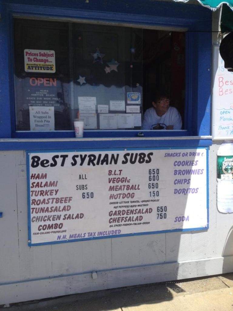 BeST Syrian Subs - Hampton, NH menu_pic