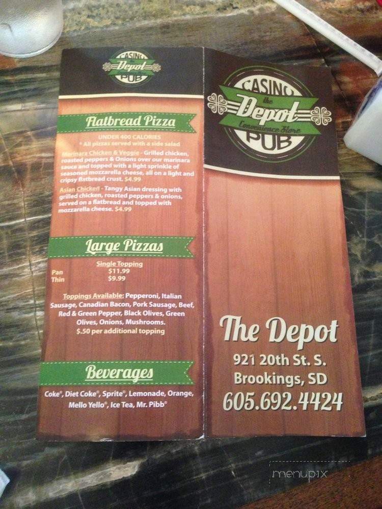 The Depot - Brookings, SD menu_pic