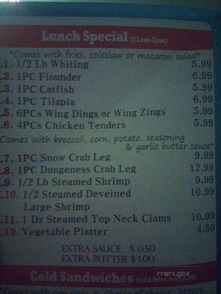 Cha's Seafood - Trenton, NJ menu_pic