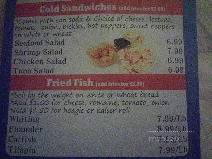 Cha's Seafood - Trenton, NJ menu_pic