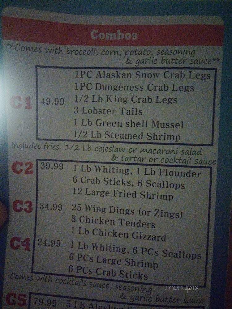 Cha's Seafood - Trenton, NJ menu_pic